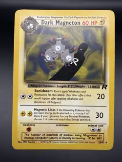 Pokemon TCG Dark Magneton Team Rocket Rare Non Holo 28/82 - Image 2