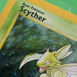 Pokemon TCG - Scyther Base Set 2 17/130 - Unlimited Holo Rare - SWIRL - Image 3