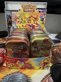 One Pokemon Scarlet and Violet 151 Mini Tin Assorted -each comes with 2 packs - Image 1