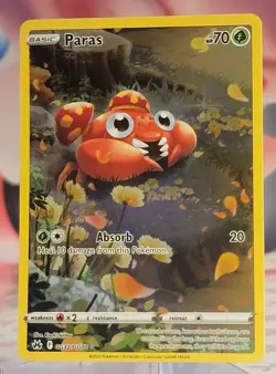 Pokemon TCG Paras Crown Zenith: Galarian Gallery Holo Rare Card GG32/GG70 NM/M - Image 1