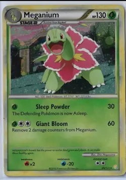 Meganium 26/123 Pokemon Heart Gold Soul Silver Unlimited Non Holo NM/MT box-S5 - Image 1