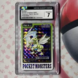 Scyther Prism Holo Pokemon Bandai Cardass 1997 CGC 7 Near Mint - Image 1