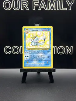 1999 Pokemon Vaporeon Jungle Set 28/64 Regular MP TCG Nintendo WOTC - Image 1
