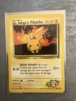 Pokemon TCG Lt. Surge's Pikachu Gym Challenge 84 Regular 1st Edition Common - Image 1