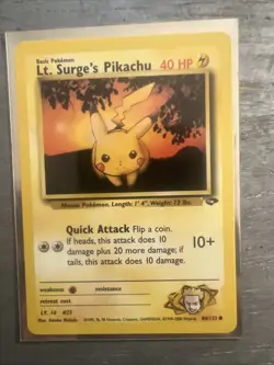 Pokemon TCG Lt. Surge's Pikachu Gym Challenge 84 Regular 1st Edition Common - Image 3