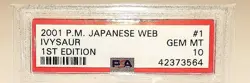Psa 10 Gem Mint Ivysaur #1 First 1st Edition Japanese Pokemon Web 2001 - Image 3