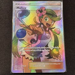 Mallow 145/145 Holo Pokemon TCG SM Guardians Rising Supporter Card NM Near Mint - Image 1