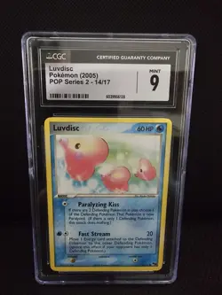 Pokemon TCG POP Series 2 2005 Luvdisc CGC 9 Mint 14/17 - Image 1