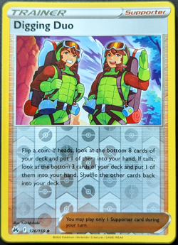 Digging Duo 126/159 Reverse Holo Crown Zenith - Pokemon TCG - Mint - Image 1