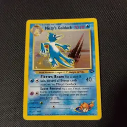 DMG Pokemon Misty’s Golduck #12 MP Gym Challenge Holo Rare WOTC 12/132 - Image 1