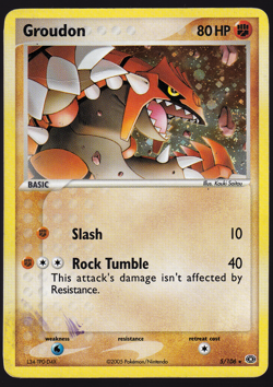 Groudon 5/106 Holo Ex Emerald Pokemon TCG Card DMG - Image 1