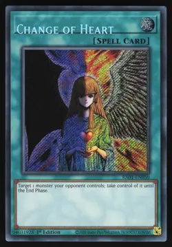Change of Heart NAME SHIFT MISPRINT - RA01-EN50 -Secret Rare - Yugioh - Image 1