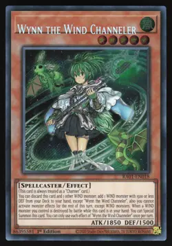 Wynn the Wind Channeler NAME SHIFT MISPRINT - RA01-EN018 - Secret Rare - Yugioh - Image 1