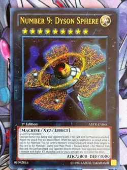 Number 9: Dyson Sphere ABYR-EN044 Yugioh Card FIRST EDITION ULTRA RARE - Image 1