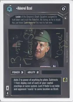 Star Wars CCG - Michael Sheard † (Admiral Ozzel WB) - signed card - autograph - Image 1