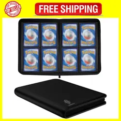 Trading Card Binder with Sleeves, Premium 4 Pocket Ringless Card Binder 160 Side - Image 1