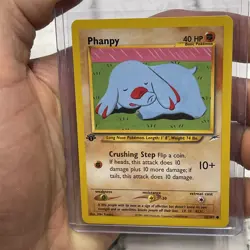 Pokemon Card Neo Destiny 76/105 PHANPY common NM Vintage Nintendo 1st Edition - Image 1