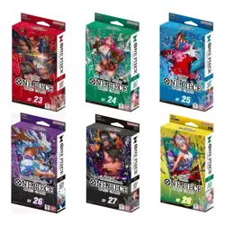 6 One Piece Card Game Deck: ST-23 ST-24 ST-25 ST-26 ST-27 ST-28 ENG BANDAI CARD - Image 1