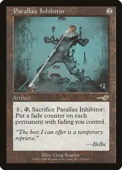 MTG Nemesis --- PARALLAX INHIBITOR --- RARE! NM! Magic the Gathering! - Image 3