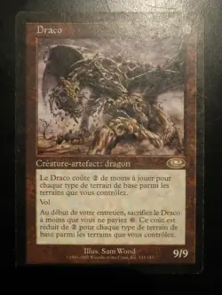 mtg magic draco planeshift FRENCH VF FR 9/9 dragon artifact artefact - Image 1