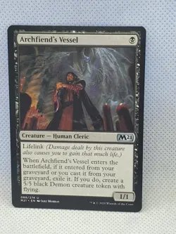 Archfiend's Vessel Core Set 2021 Regular Most mix match Buy 1 1 free mtg F104 - Image 1