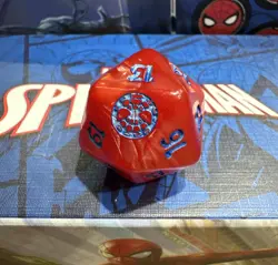 Oversized D20 Spindown Life Counter Marvel's Spider-Man MTG Magic SPM Free Ship - Image 1