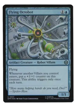NM Foil Flying Octobot MTG Marvel's Spider-Man Magic the Gathering 31 - Image 1
