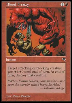 Blood Frenzy - Light Play MTG Tempest - Image 1