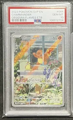 Pokemon Charmander Obsidian Flames ETB Promo SVP EN 044 PSA 10 Gem Mint - Image 1