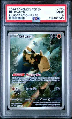 2024 POKEMON TEF EN-TEMPORAL FORCES ILLUSTRATION RARE #173 RELICANTH PSA 9 - Image 1