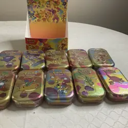 Pokemon TCG Scarlet & Violet 151 Mini Tin Display - ALL 10 ART TINS - Image 1
