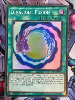 Lunalight Fusion LED4-EN048 Yugioh Card First Edition SUPER RARE - Image 1