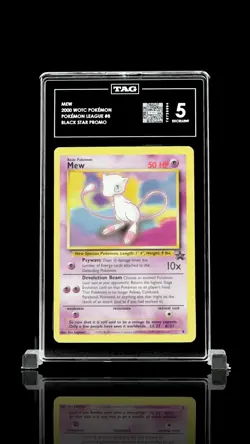 Mew 2000 WOTC Pokemon League #8 Black Star Promo TAG 5 Beautiful Card! - Image 4