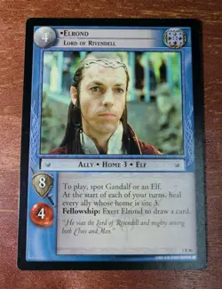 LOTR TCG Elrond Lord Of Rivendell 1R40 Regular LP Card - Image 1