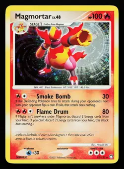 Magmortar 12/123 Holo Rare Mysterious Treasures Pokemon Card - Image 1
