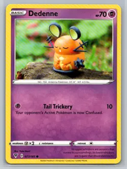 Dedenne #077/185 SWSH04: Vivid Voltage Common - Pokemon Cards G23 - Image 1