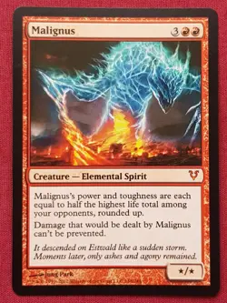Magic The Gathering AVACYN RESTORED MALIGNUS red card MTG - Image 1