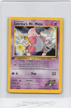 Sabrina's Mr. Mime 94/132 - 1ST EDITION - Gym Hero - WOTC Pokemon Card - NM - Image 1