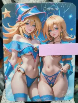 Dark Magician Girl Gemini Glow In The Dark Lonestar Customs Waifu Anime Card - Image 1