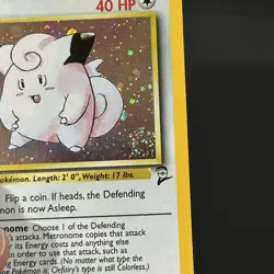 2000 Pokemon CLEFAIRY Base Set 2 HOLO RARE Card 6/130 WotC 2nd Edition SWIRL NM+ - Image 3