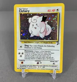Clefairy Base Set 2 6/130 Holo Rare Pokemon Card w/ SWIRL 💫 - NM/LP+ - Image 1