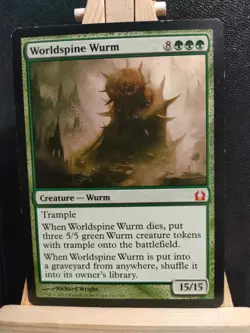 Worldspine Wurm - Return to Ravnica - Mythic - Excellent/LP (see pics) MTG - Image 1