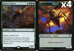 1x Hornet Queen + 4 Insect hornet tokens - NM - Battle for Baldur's Gate - Image 1