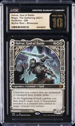 2021 MAGIC: THE GATHERING #299 HALVAR, GOD OF BATTLE CGC 10 PERFECT - Image 1