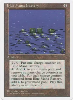 1 x Blue Mana Battery - 4th Edition - LP - MTG - Image 1