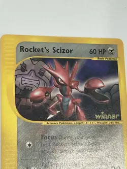 2003 Pokemon Rocket's Scizor #4 Best Of Game Winner WOTC Promo - Image 2