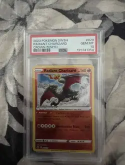 Pokemon TCG Radiant Charizard Crown Zenith 020/159 Holo Radiant Rare PSA 10 - Image 1