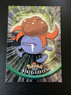 1999 Topps Pokemon TV Black Logo Flames Foil Gloom #44 - Image 1