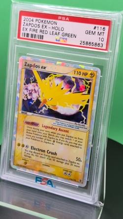 PSA 10 Zapdos ex 116/112 EX Fire Red & Leaf Green Secret 2004 English Pokemon - Image 2