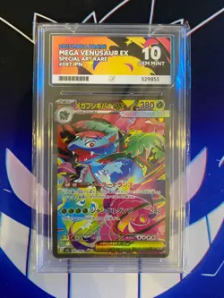Ace 10 Mega Venusaur ex #087/063 Mega Brave Special Art Rare Japanese Pokemon - Image 1